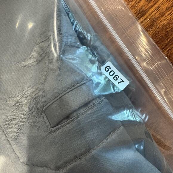 Hache Jacket Women 46 US 10 Gray Floral Jacquard Mandarin Collar Made in Italy - Picture 15 of 15